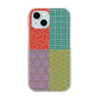 Musashi和柄Shop 【Japanese pattern】の和柄4種クリアスマホケース Clear Smartphone Case