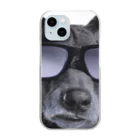 dogstagram.jpのサングラスをかけた犬 Clear Smartphone Case