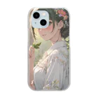 harusan29の植物や花を大切にする環境意識の高い子リス Clear Smartphone Case