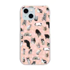 アニマル四字熟語のI LOVE CAT's　(PINK) 猫だらけ！最高にキュートな猫パラダイス！ Clear Smartphone Case