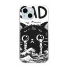 blackcatmaxの悲しみの黒猫 Clear Smartphone Case