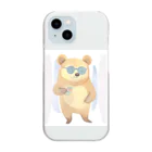 さとうさしみ。のメガネっクマ② Clear Smartphone Case