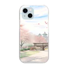 あかいはちの春の桜満開 Clear Smartphone Case