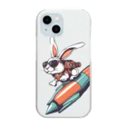 ロケットうさぎのロケットうさぎ　ミッション遂行 Clear Smartphone Case