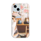 ベルギービールバー麦酒本舗公式グッズのラーメン猫３ Clear Smartphone Case