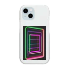 Association Against Mirroring SelfiesのAbstract_Neonsign Clear Smartphone Case