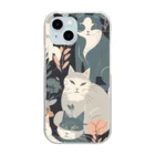 にょらやま堂のmodern cat's Clear Smartphone Case