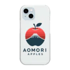 KUMACHOPのあおもりりんごと岩木山 Clear Smartphone Case