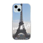 mituaのtour Eiffel Clear Smartphone Case