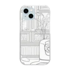 Sunbathingの暖房の前でまったりと寝そべりながら冬を喜んでいる蛇 Clear Smartphone Case