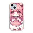 diet___llcのゆめかわドットちゃん Clear Smartphone Case