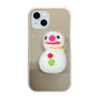 ポメラニアンのアリスくんの雪だるまの東海さん Clear Smartphone Case