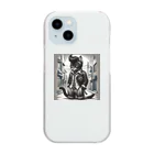 cc-akの男らしいねこ Clear Smartphone Case