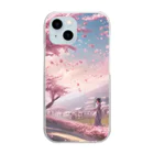 Y.Maeの舞い散る桜 Clear Smartphone Case