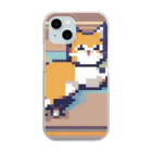 ネコナデール・ニャンコスキーの飛び掛かる猫 Clear Smartphone Case