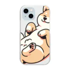 WANnyanDesign 犬猫イラストレーターの柴犬（ゴロン） Clear Smartphone Case