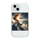 終わらない夢🌈のスノボ🏂❄ Clear Smartphone Case