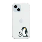 もふもふの森のペンギンのおやこ Clear Smartphone Case