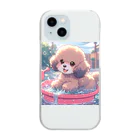 s30zcの水遊びが楽しいトイプードル Clear Smartphone Case