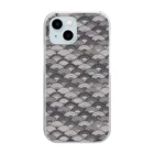 Pattern Bの【千波】鈍色 / 青海波 Clear Smartphone Case