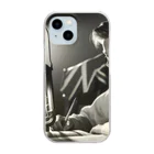 neko_inu_loveloveのstudy boy Clear Smartphone Case