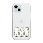 もふもふの森の3びきのこねこ Clear Smartphone Case