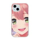 asanonnのリボン付きヘッドバンドな女の子 Clear Smartphone Case