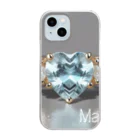 ゆうめい♏のBirthstone/heart-shaped ring/March Clear Smartphone Case