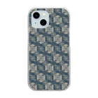 Pattern Bの【永久】紺色 / 亀甲花角 Clear Smartphone Case