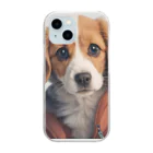 merciのかわいい　犬 Clear Smartphone Case