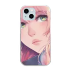 Kyon_IllustItemShopのアーティストのアンニュイ美人 Clear Smartphone Case