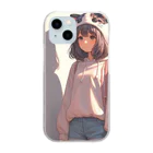 SaltyCookie Design Worksの猫パーカーの女の子(12) Clear Smartphone Case