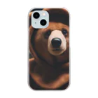 Cave Bearのフーディークマさん Clear Smartphone Case