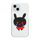 BOUDOIRのくろうさ（シンプル） Clear Smartphone Case