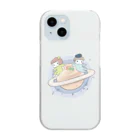 kojimainbo bunshitsuの土星に乗って Clear Smartphone Case