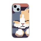 masaのひざ掛けの下で寝ている猫 Clear Smartphone Case