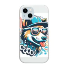 Design HarborのCool Dog クリアスマホケース