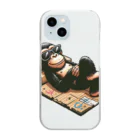 Homeless_chimpanzeeの陽気なホームレスチンパンくん Clear Smartphone Case