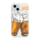 JUNK_HEDDのビールでハッピー Clear Smartphone Case