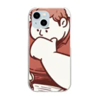 きなこのショップの食べる間もない Clear Smartphone Case