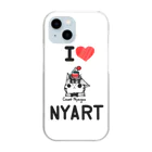 kotのニャアート作品「Ｉ♡ＮＹＡＲＴ」パート1 Clear Smartphone Case