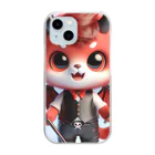 ブルーアイズの小悪魔猫 Clear Smartphone Case