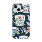 (っ◔◡◔)っ ♥ Le Petit Trésor ♥の花の詩カップ(The Flower Poetry Cup) Clear Smartphone Case