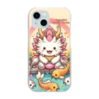 大江戸花火祭りのCelestial Ryujin Realm～天上の龍神社7~4 Clear Smartphone Case