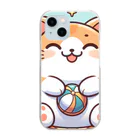 wtr3045のまるねこ37 Clear Smartphone Case