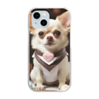 チワワ愛好家ショップの🎀チワワの幸せな一吠え🐕💓 - 心温まる家族の物語 Clear Smartphone Case