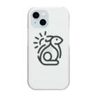 Meat-king.comのシンプルなウサギ？カンガルー？のイラスト Clear Smartphone Case