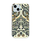 kotpopのSymmetrical Owls Clear Smartphone Case