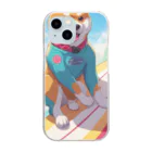 Lee17のサーフィンする柴犬 Clear Smartphone Case