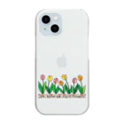 sari'sのThe blooming tulip flowers Clear Smartphone Case